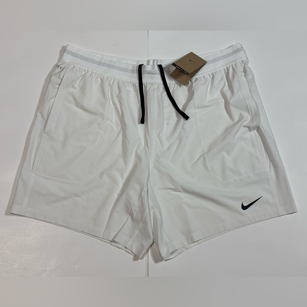 Nike Men’s Dri-Fit Athletic Pocket Shorts FV3545-100 White Black Men’s Size 3XL